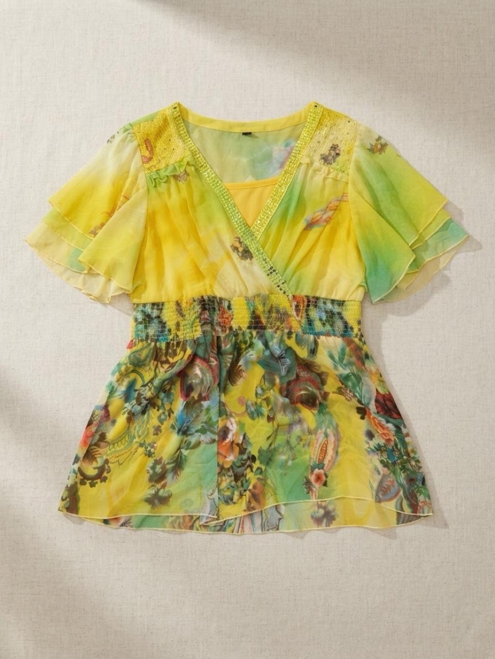 Yellow top fairy 🧚 inspired